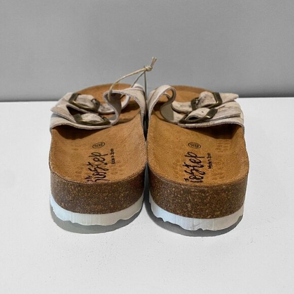 NEW BioStep Gray Leather Comfort Sandals 8.5 - Picture 5 of 11